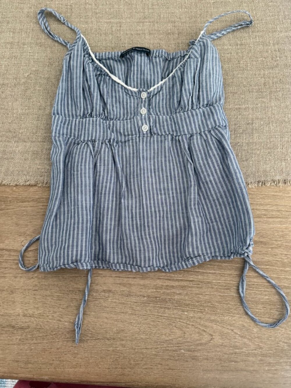 Brandy Melville blue with white stripes tank top